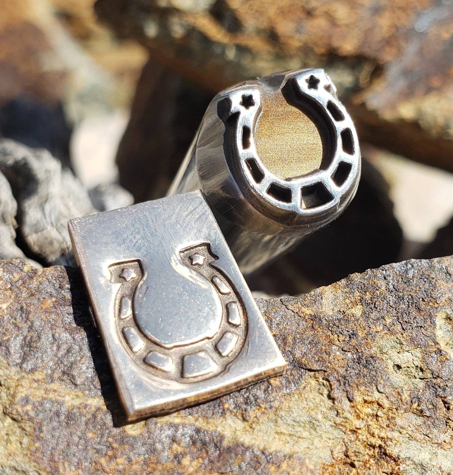 Lucky Star Horseshoe Stamp