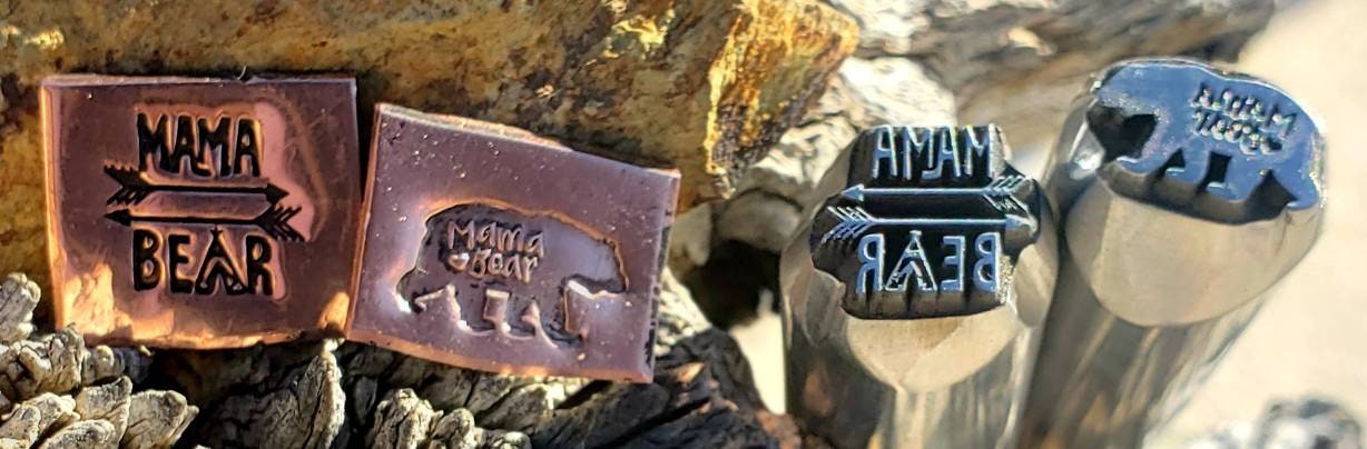 Mama Bear Metal Stamp, Arrows or Heart