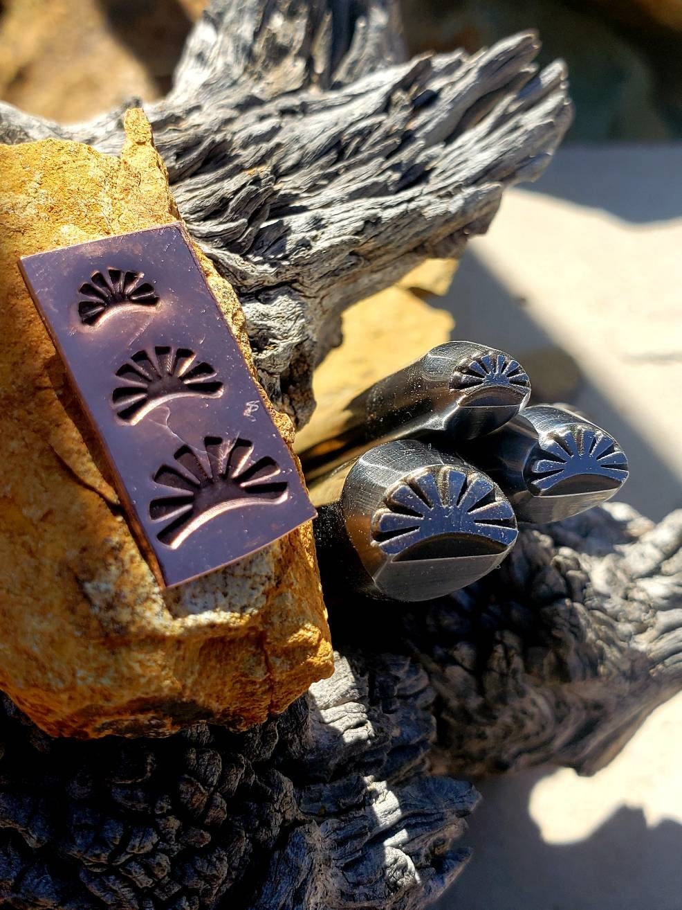Santa fe Sunset-Metal Stamp