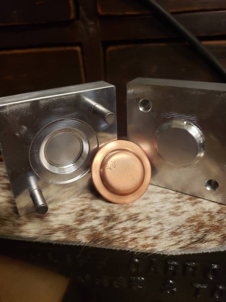 Brandvik Tools 2" Round Flat-Top Concho Forming Die
