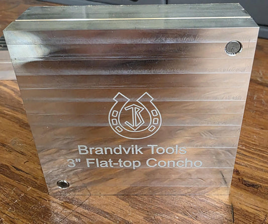 Brandvik Tools 3" Round Flat-Top Concho Forming Die