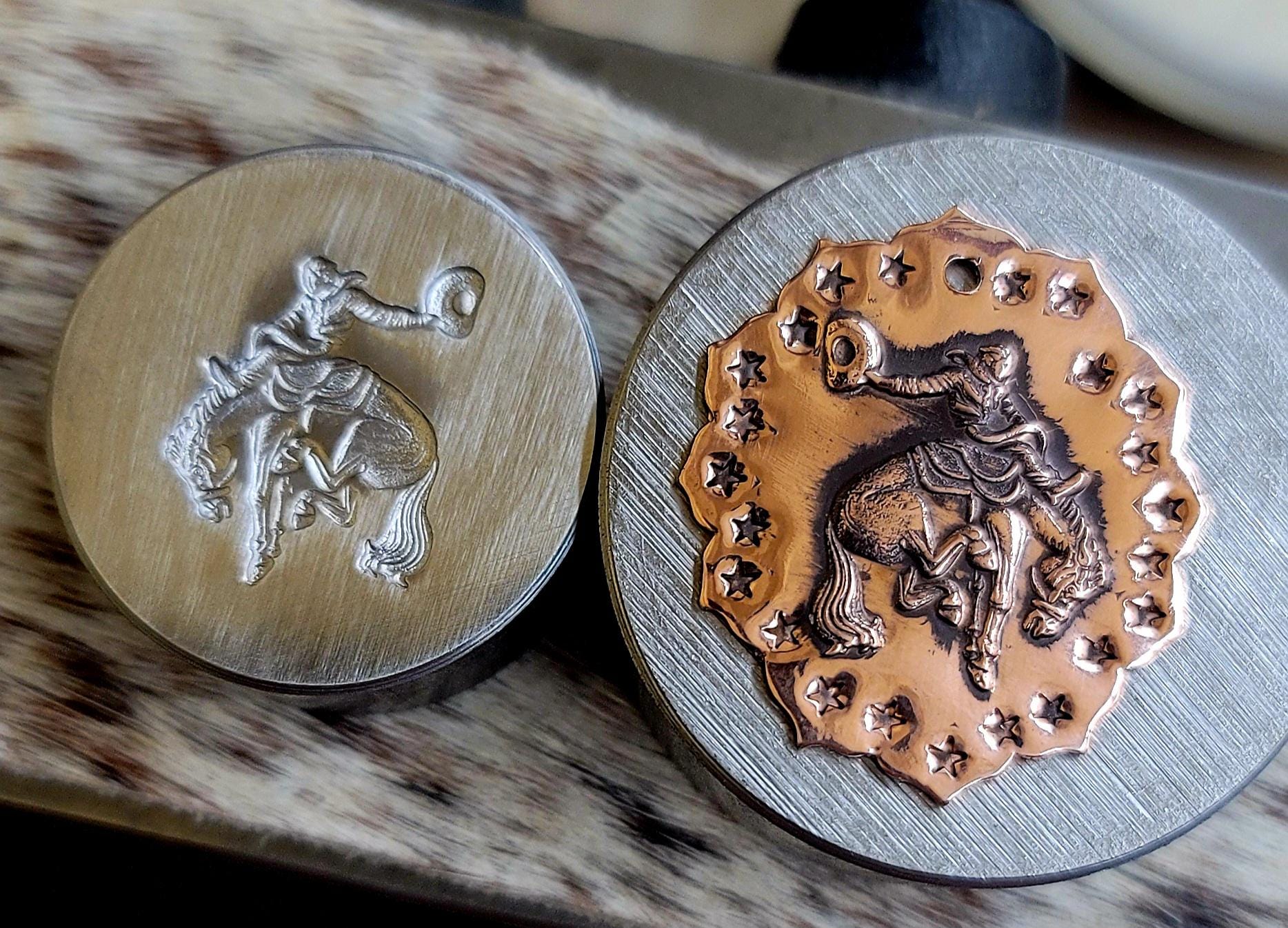 Impression Die- Bucking Bronc w/Cowboy - Brandvik Tools