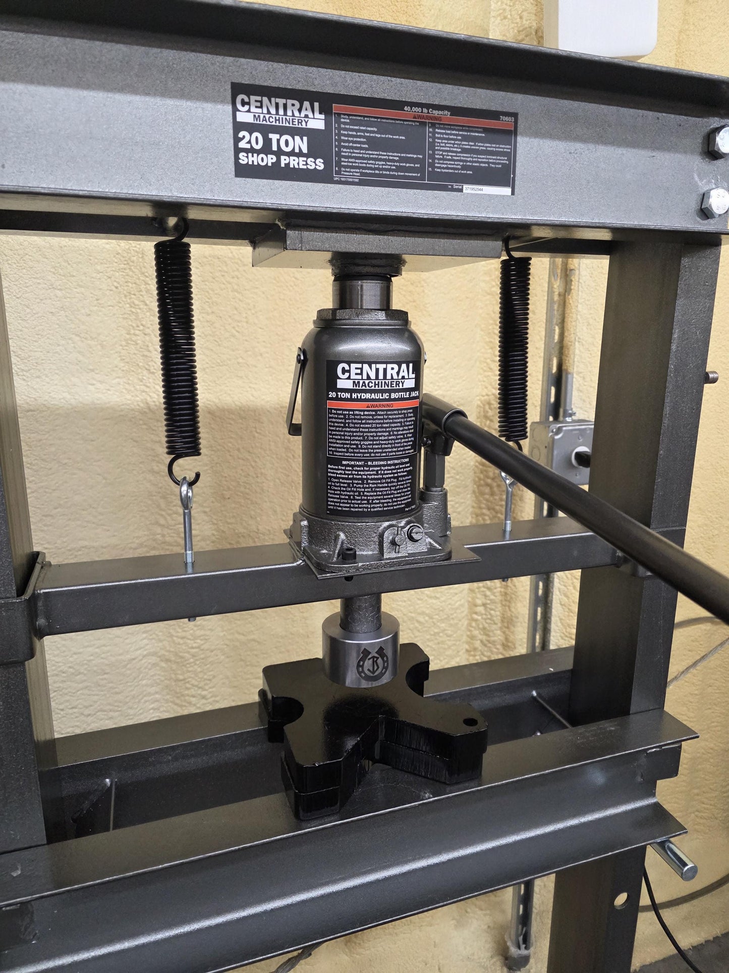 Photo of Brandvik Tools' Press Modification for Silversmiths. 