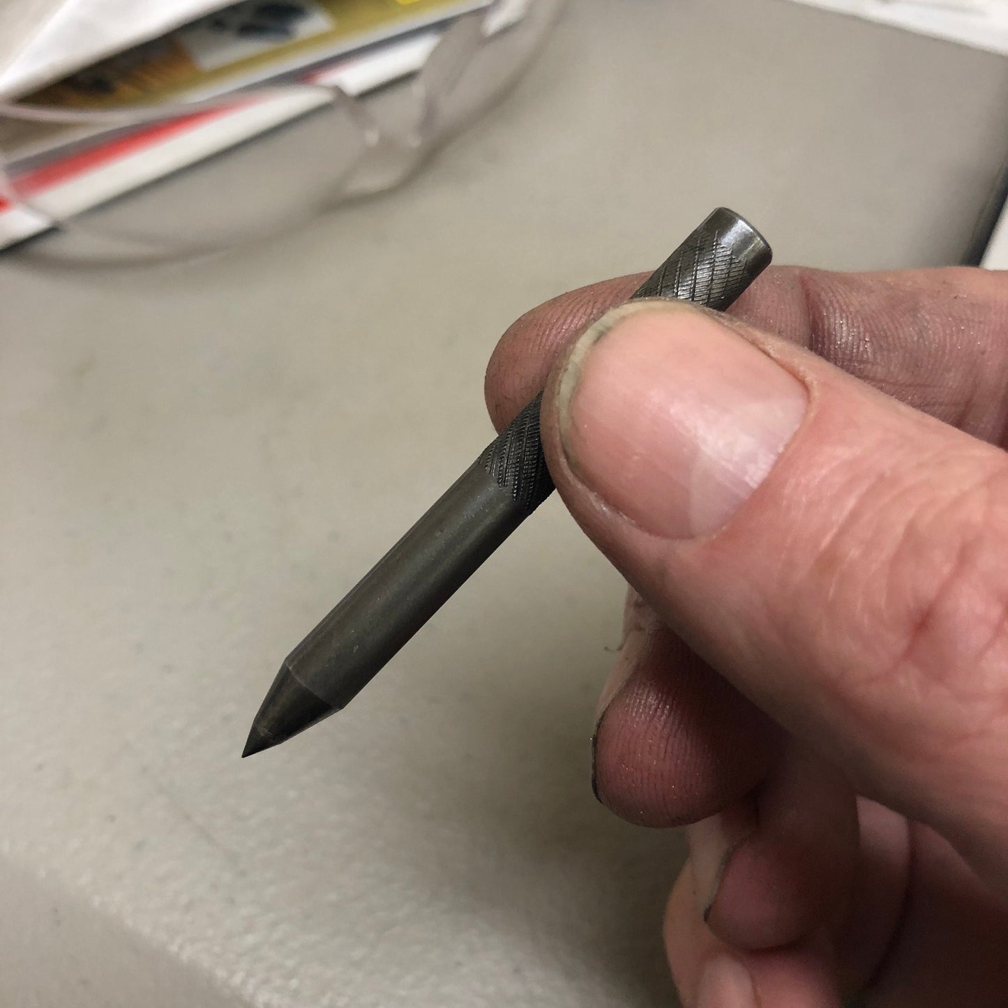 Jeweler's Hole Punch: Hardened Steel, Knurled Handle