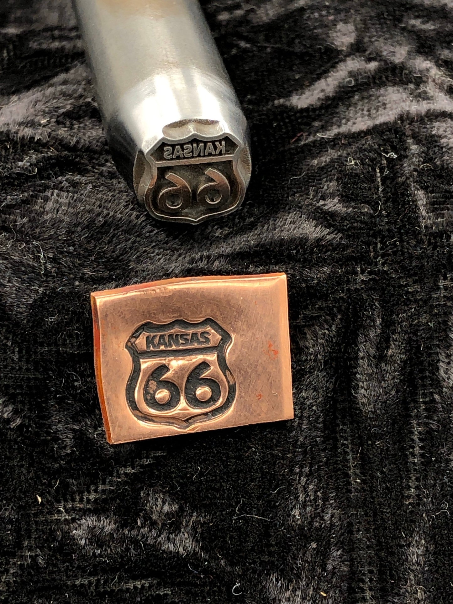 Kansas Route 66 Metal Stamp