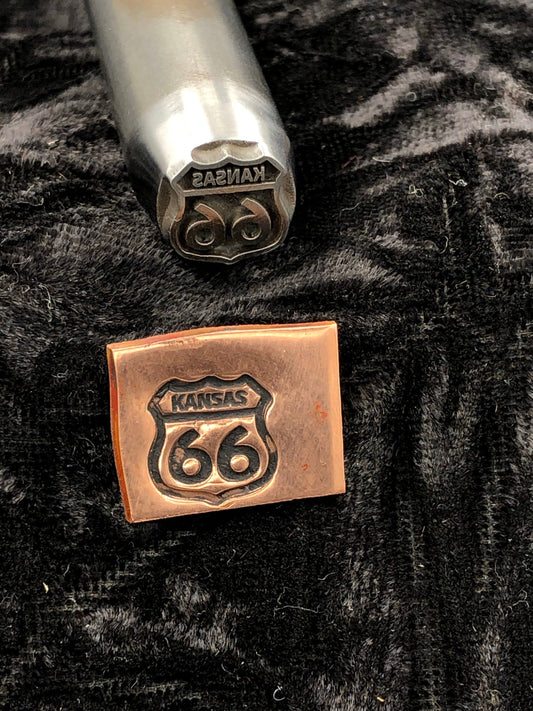 Kansas Route 66 Metal Stamp