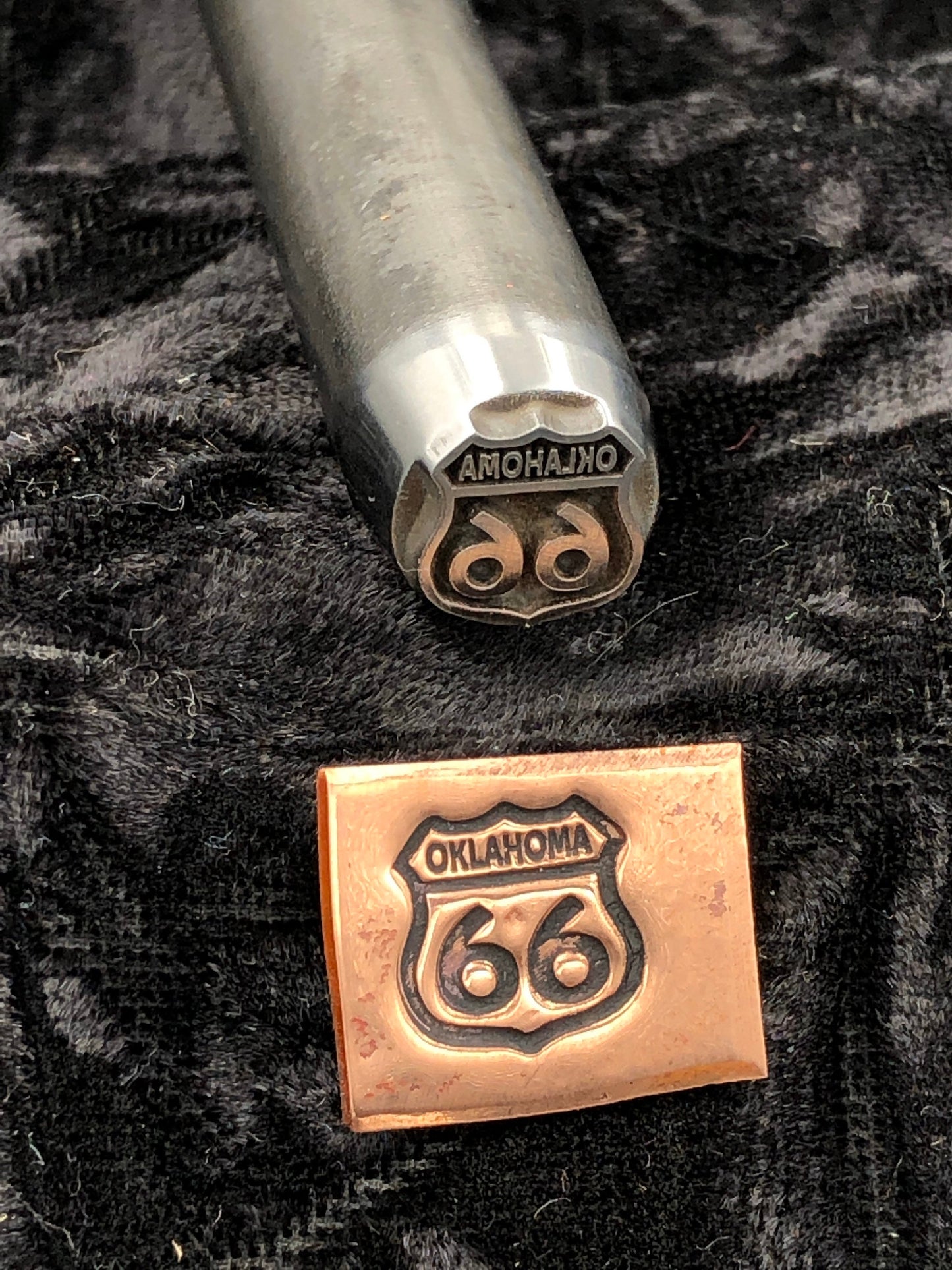 Oklahoma Route 66 Metal Stamp
