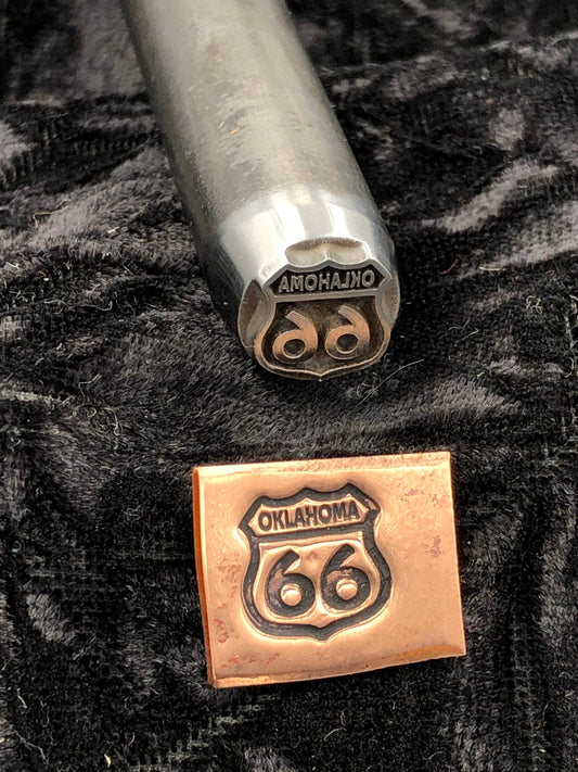 Oklahoma Route 66 Metal Stamp