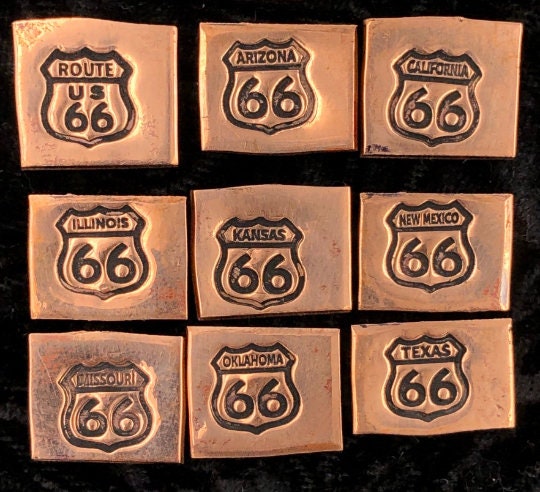 Kansas Route 66 Metal Stamp
