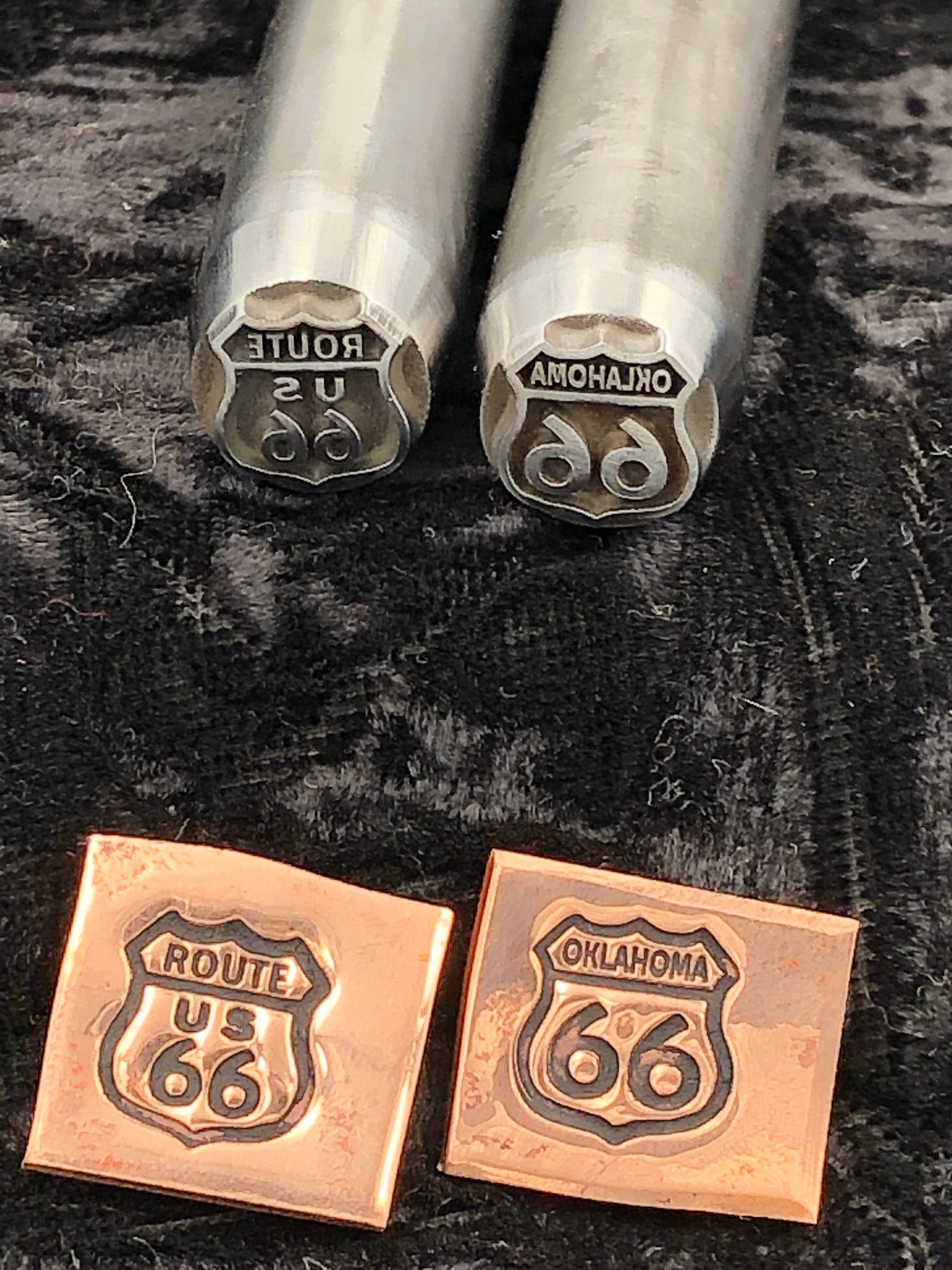 Route 66 Metal Stamp Set of 2