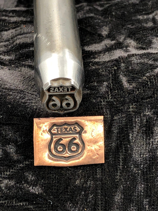 Texas Route 66 Metal Stamp