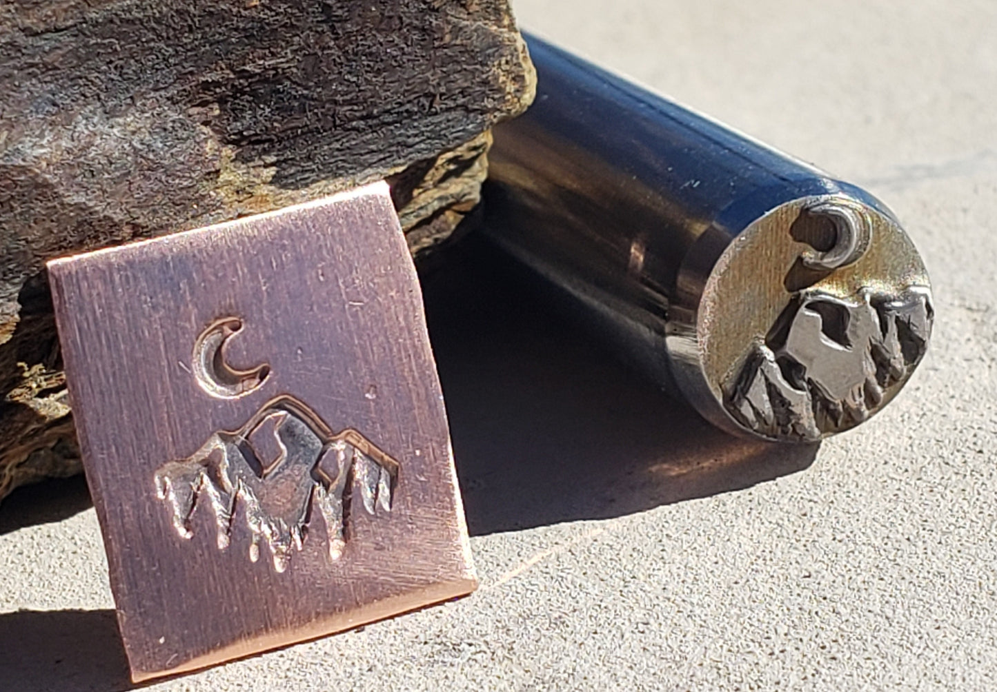 Moonlit Mountains - Metal Stamp