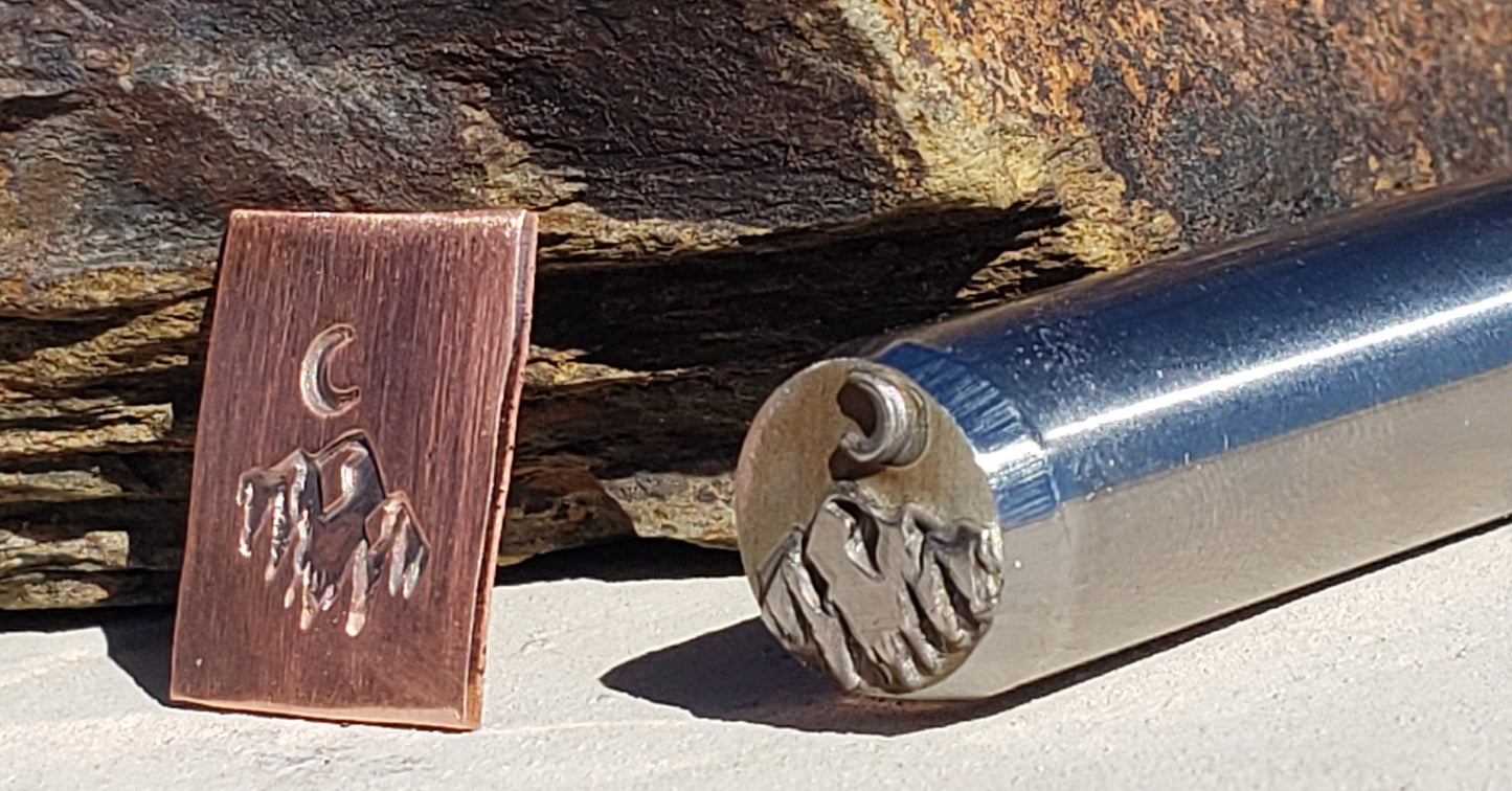 Moonlit Mountains - Metal Stamp