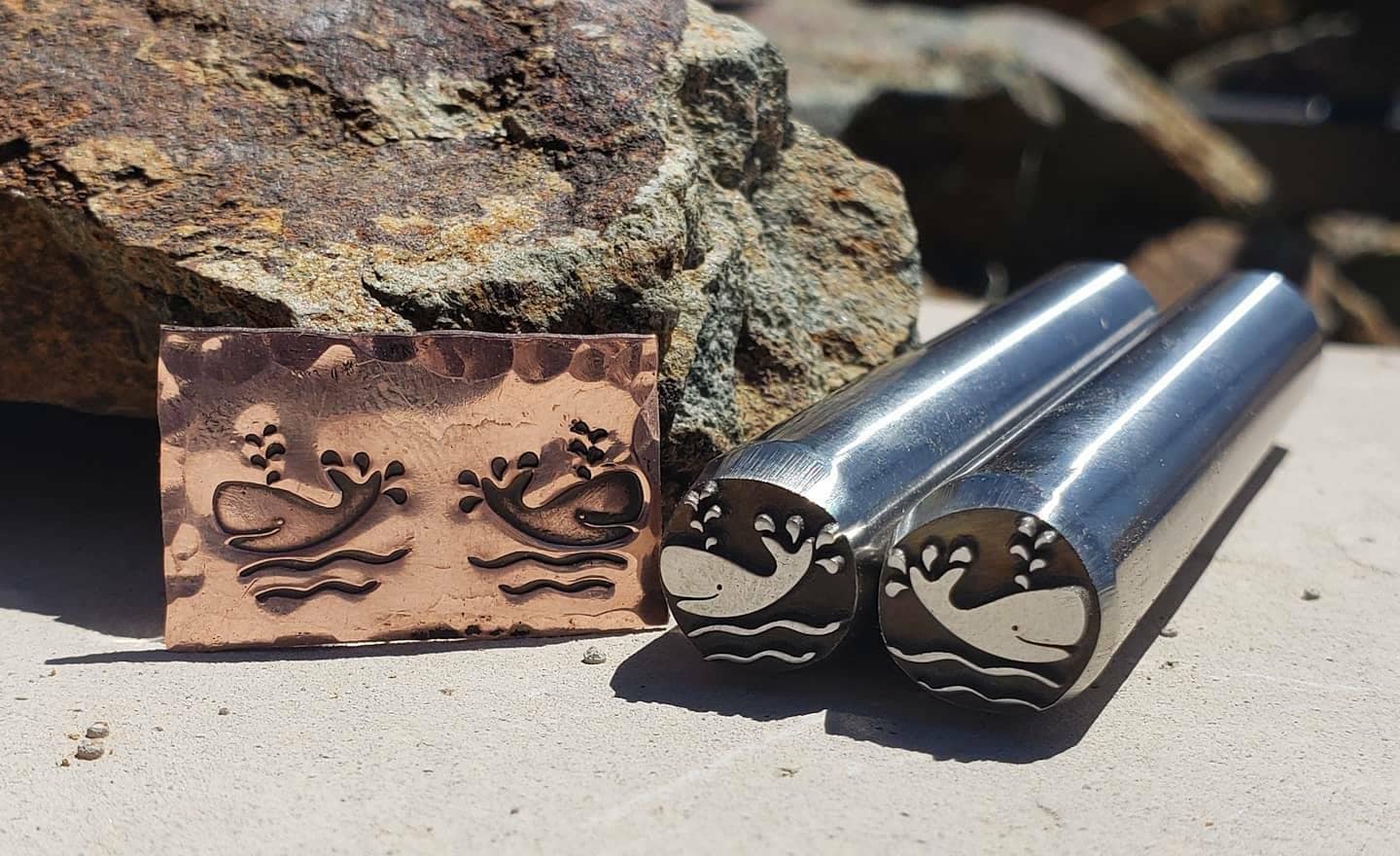 Happy Whales Metal Stamp