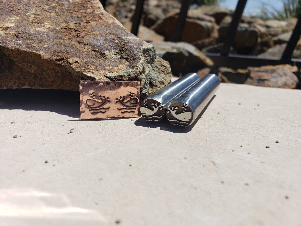 Happy Whales Metal Stamp