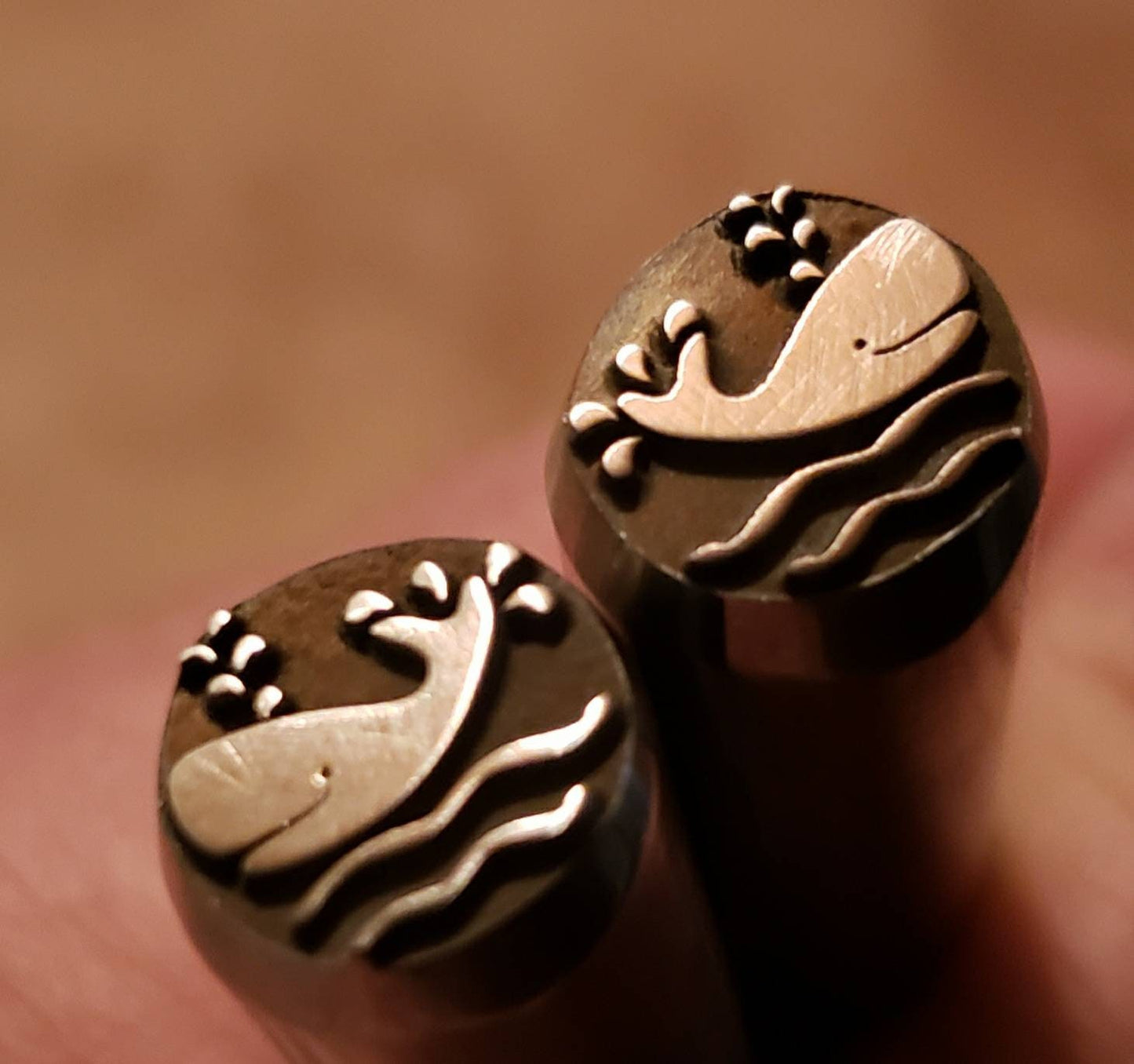 Happy Whales Metal Stamp