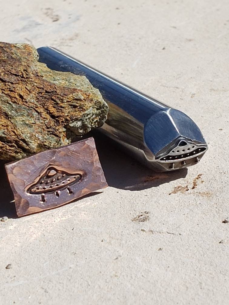 Alien Spaceship Metal Stamp