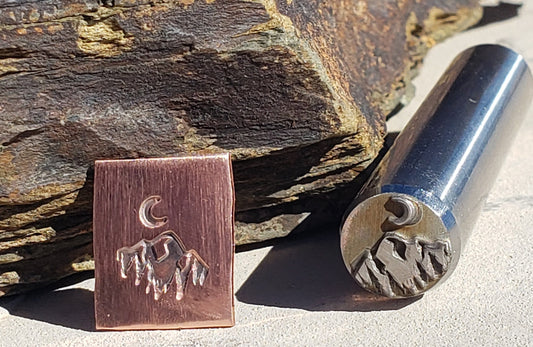 Moonlit Mountains - Metal Stamp