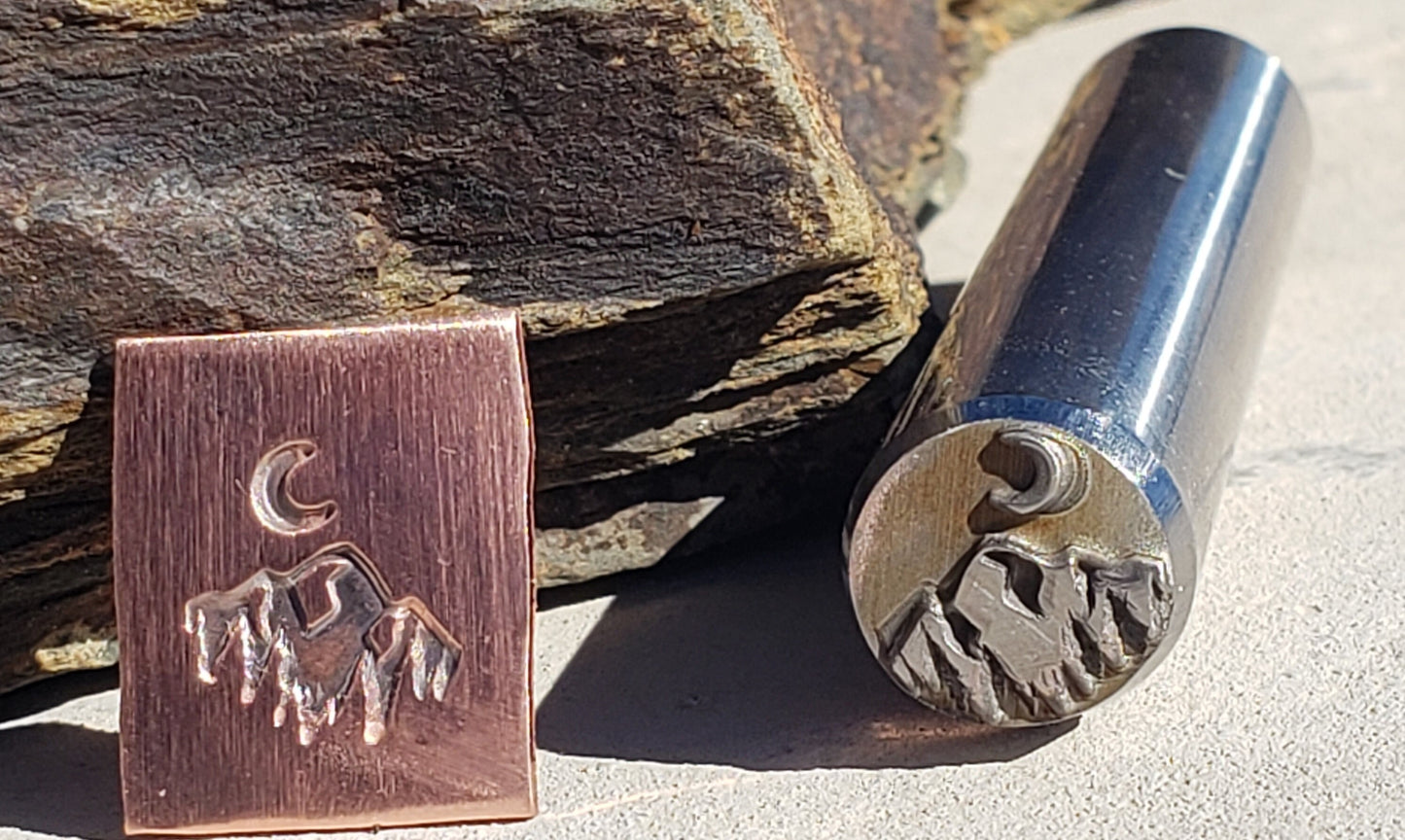 Moonlit Mountains - Metal Stamp