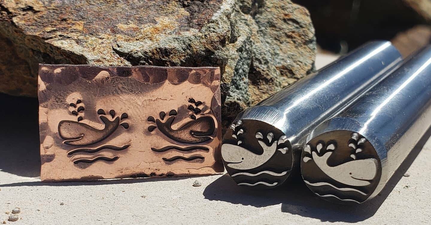 Happy Whales Metal Stamp