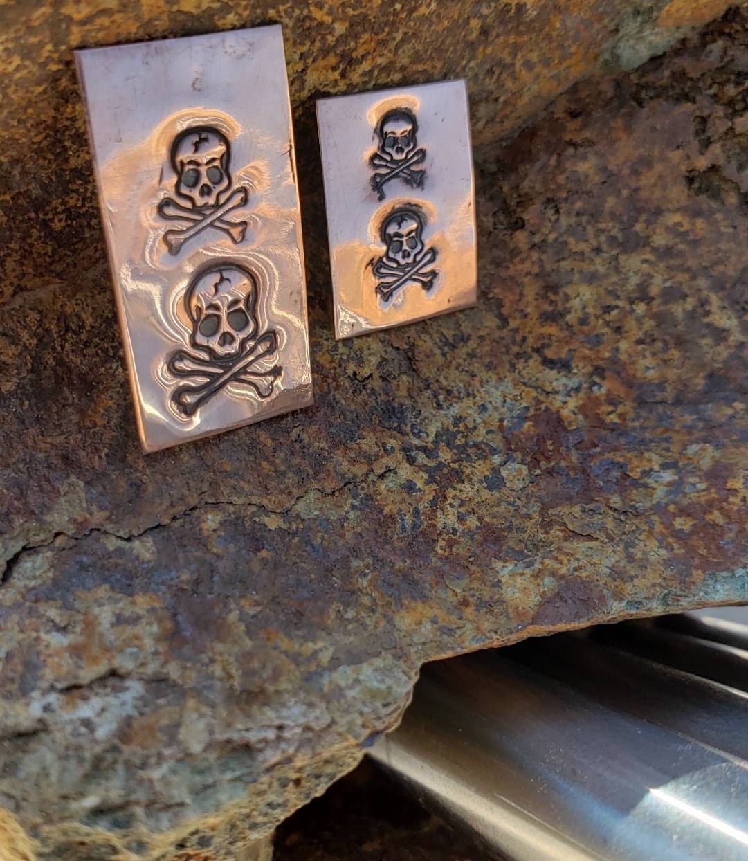 Skull & Crossbones Metal Stamp, High-Carbon Steel