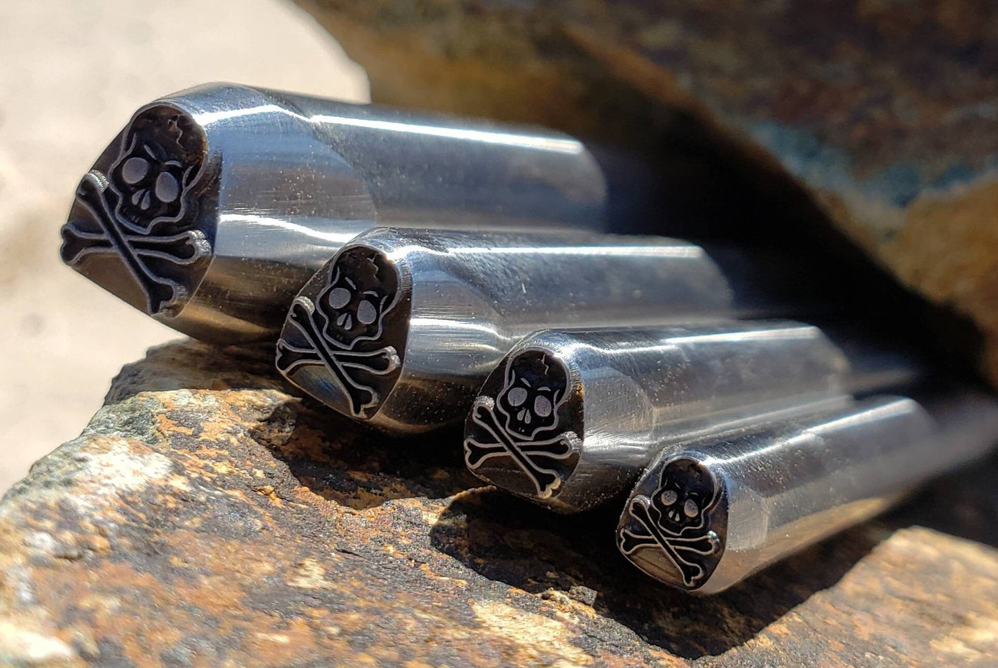 Skull & Crossbones Metal Stamp, High-Carbon Steel