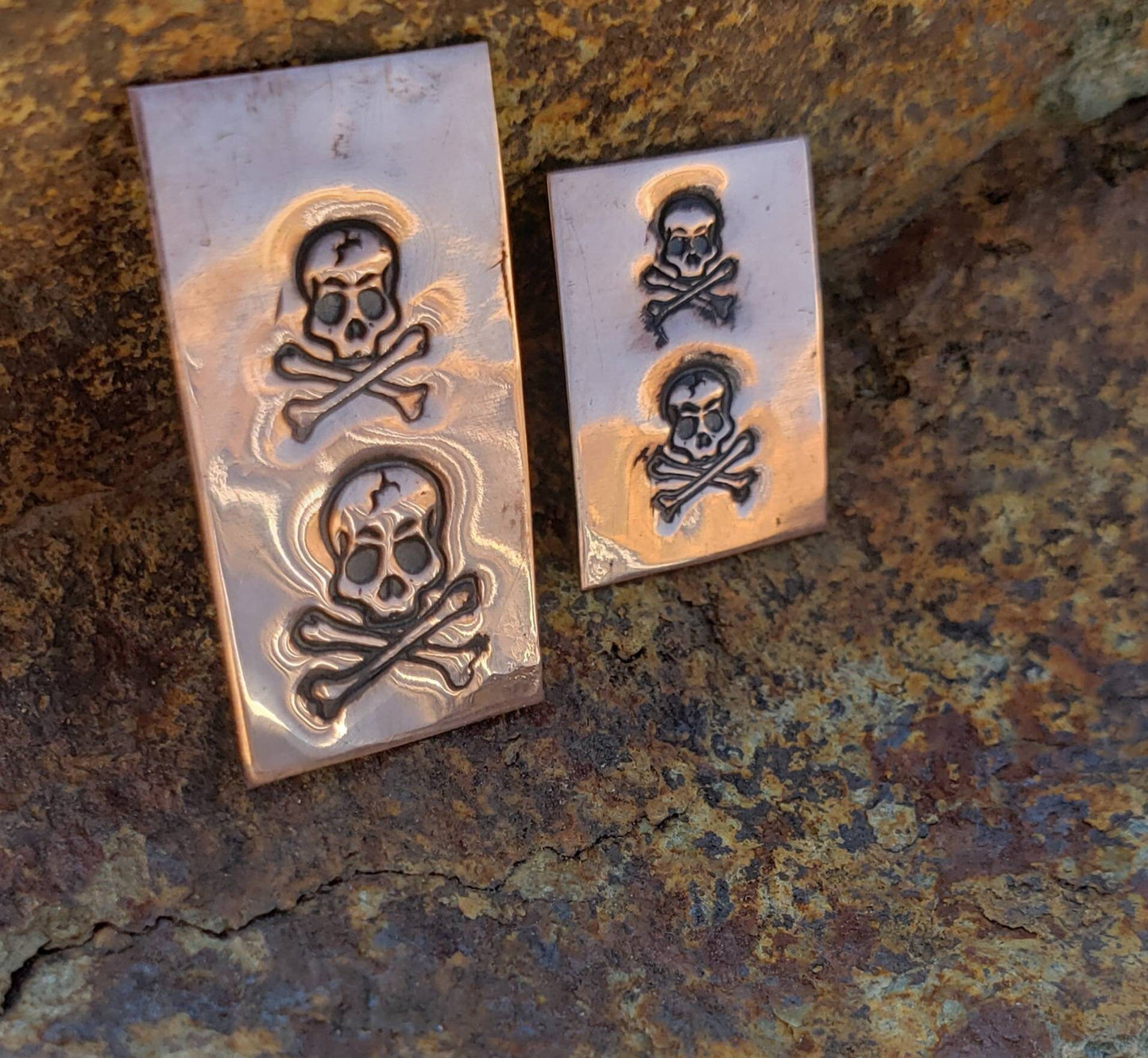 Skull & Crossbones Metal Stamp, High-Carbon Steel
