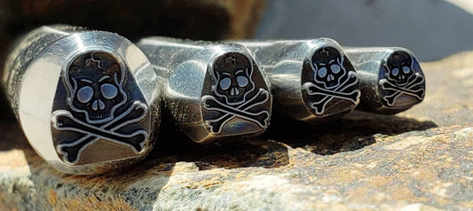 Skull & Crossbones Metal Stamp, High-Carbon Steel