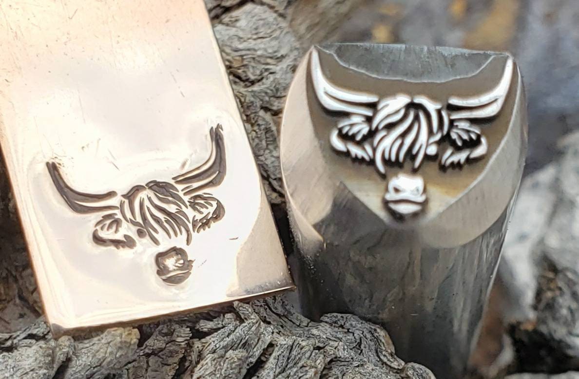 Highland Cow "Rosie" Metal Stamp