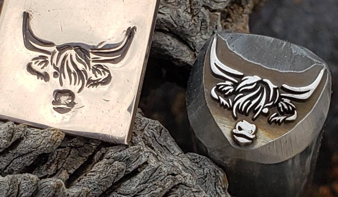 Highland Cow "Rosie" Metal Stamp