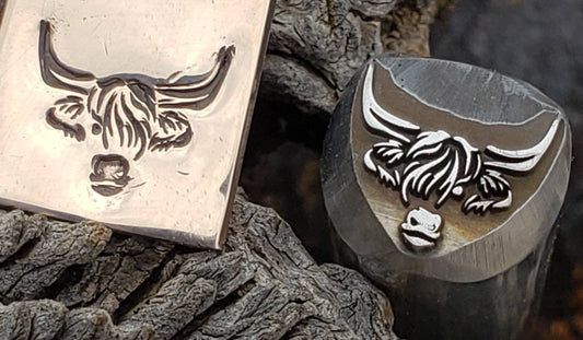 Highland Cow "Rosie" Metal Stamp