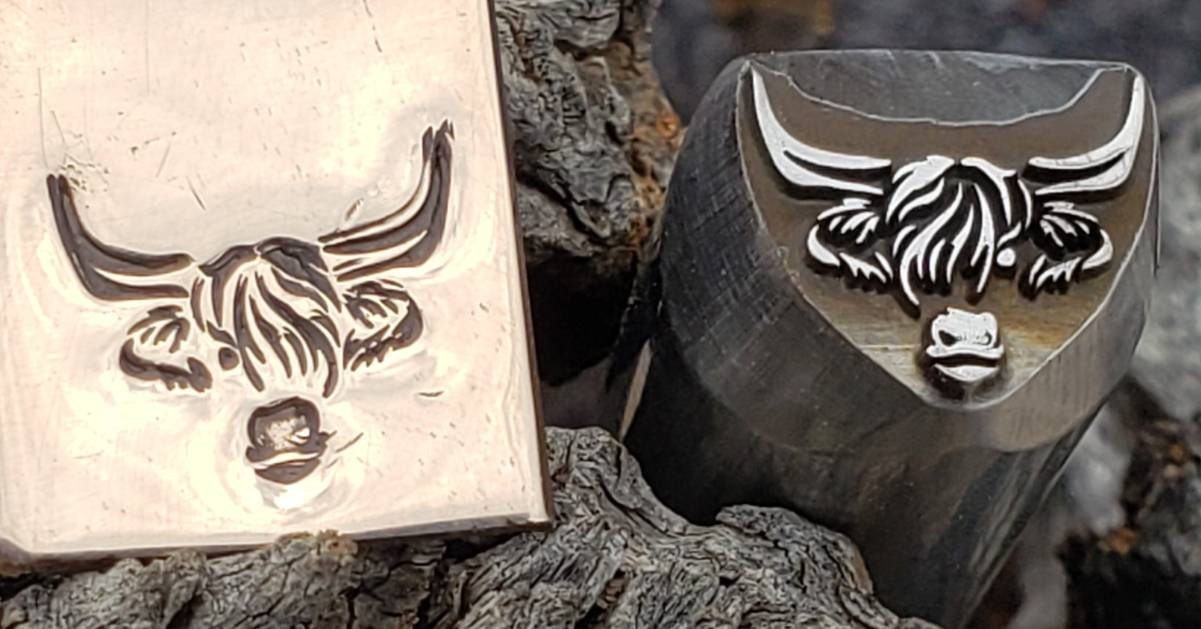 Highland Cow "Rosie" Metal Stamp