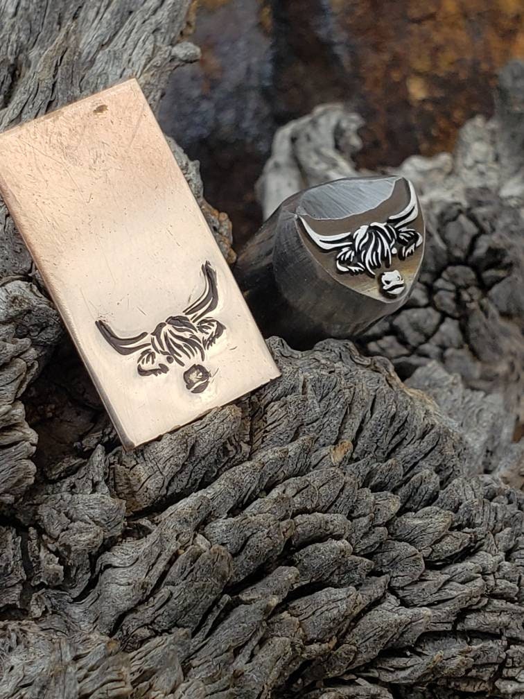 Highland Cow "Rosie" Metal Stamp