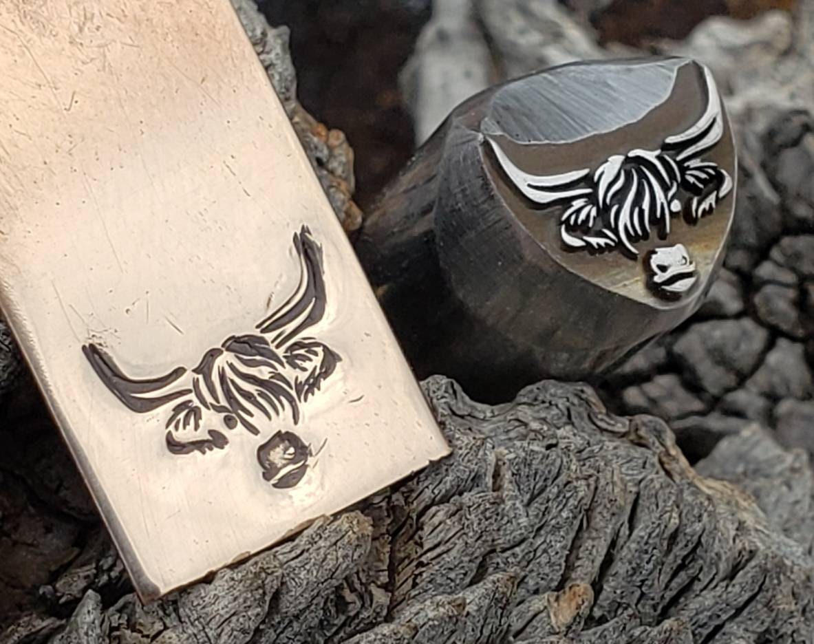 Highland Cow "Rosie" Metal Stamp