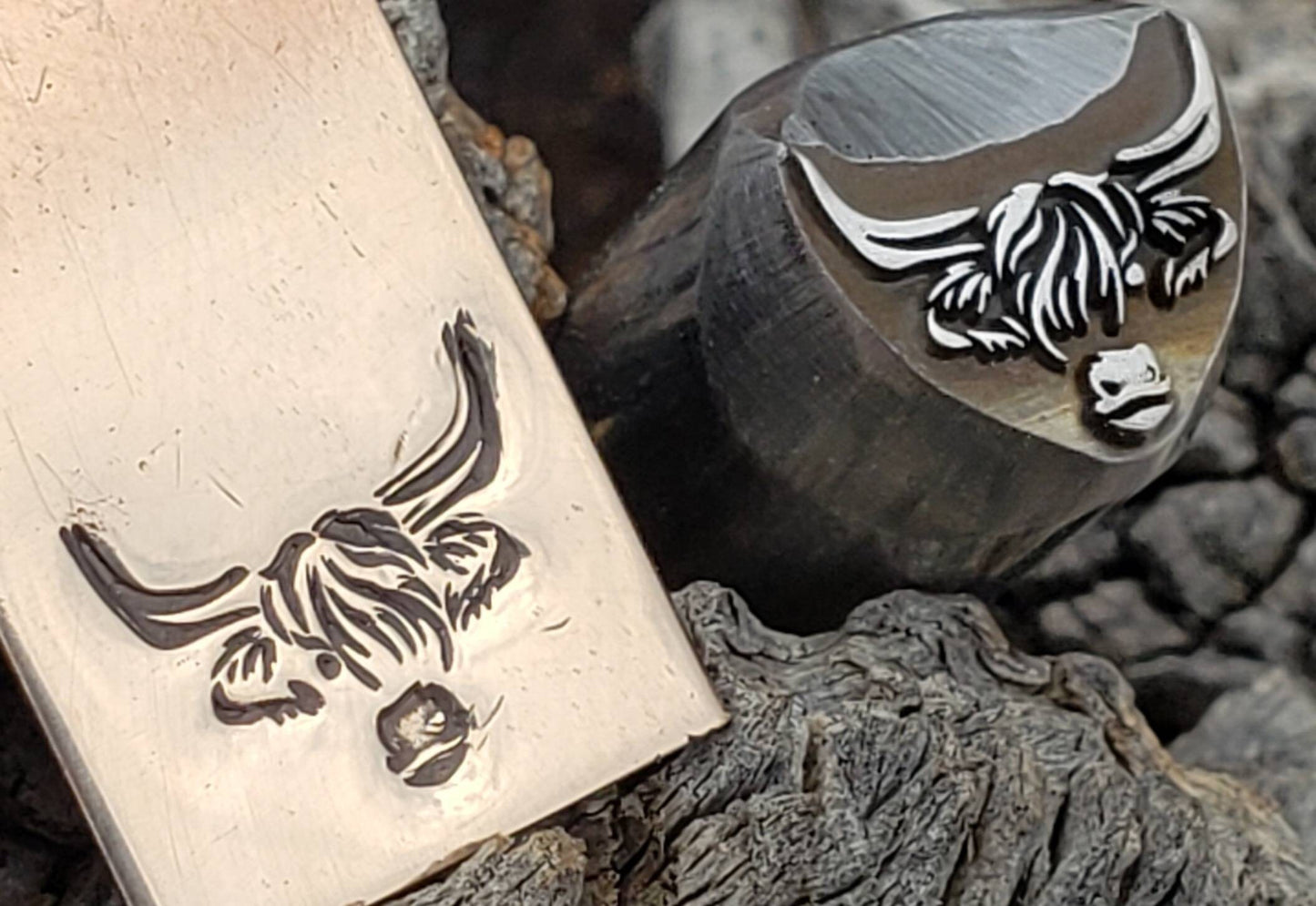 Highland Cow "Rosie" Metal Stamp