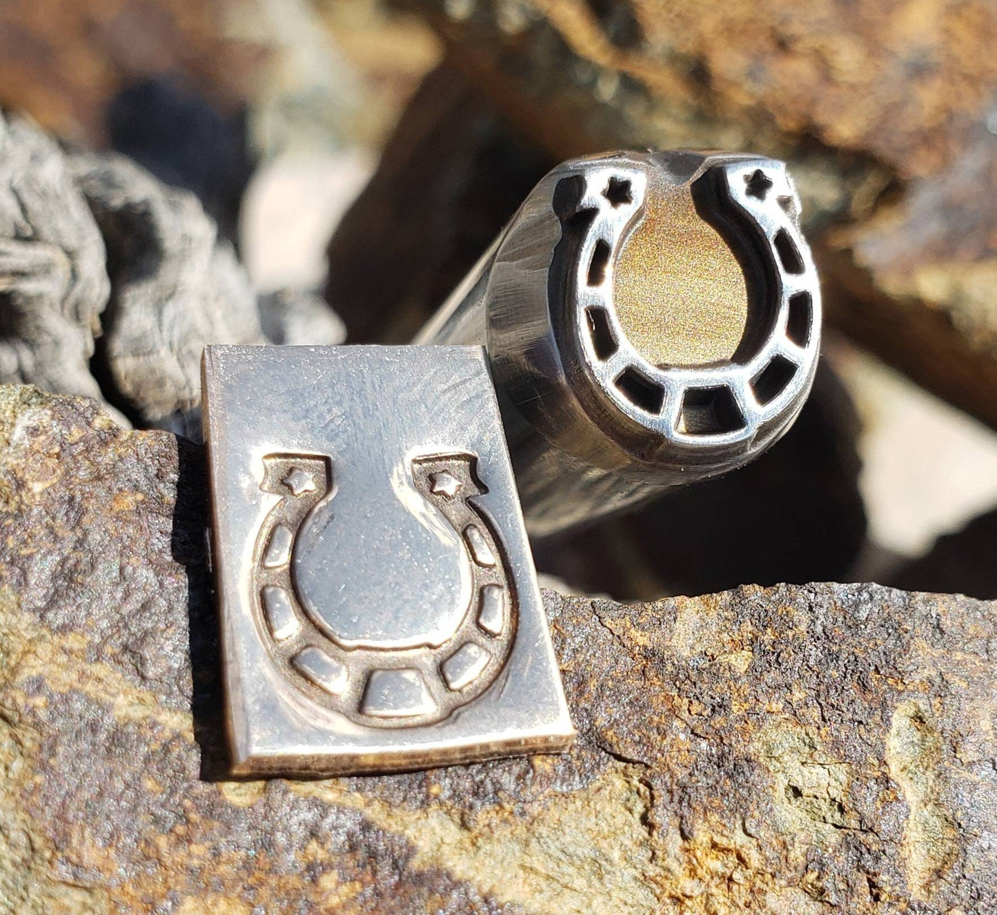 Lucky Star Horseshoe Stamp
