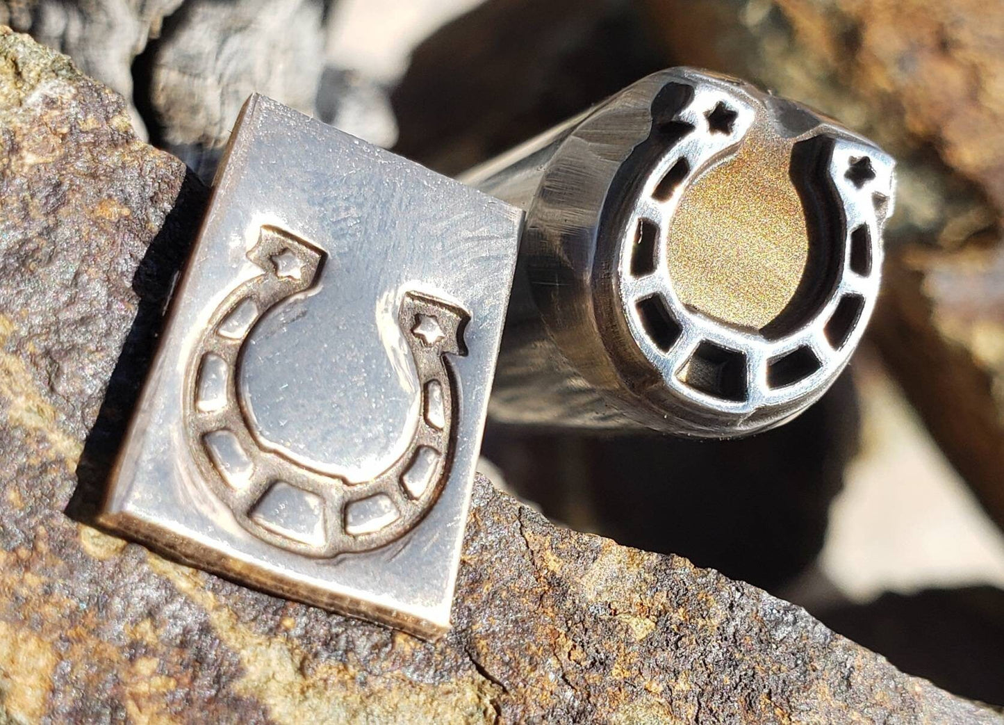 Lucky Star Horseshoe Stamp