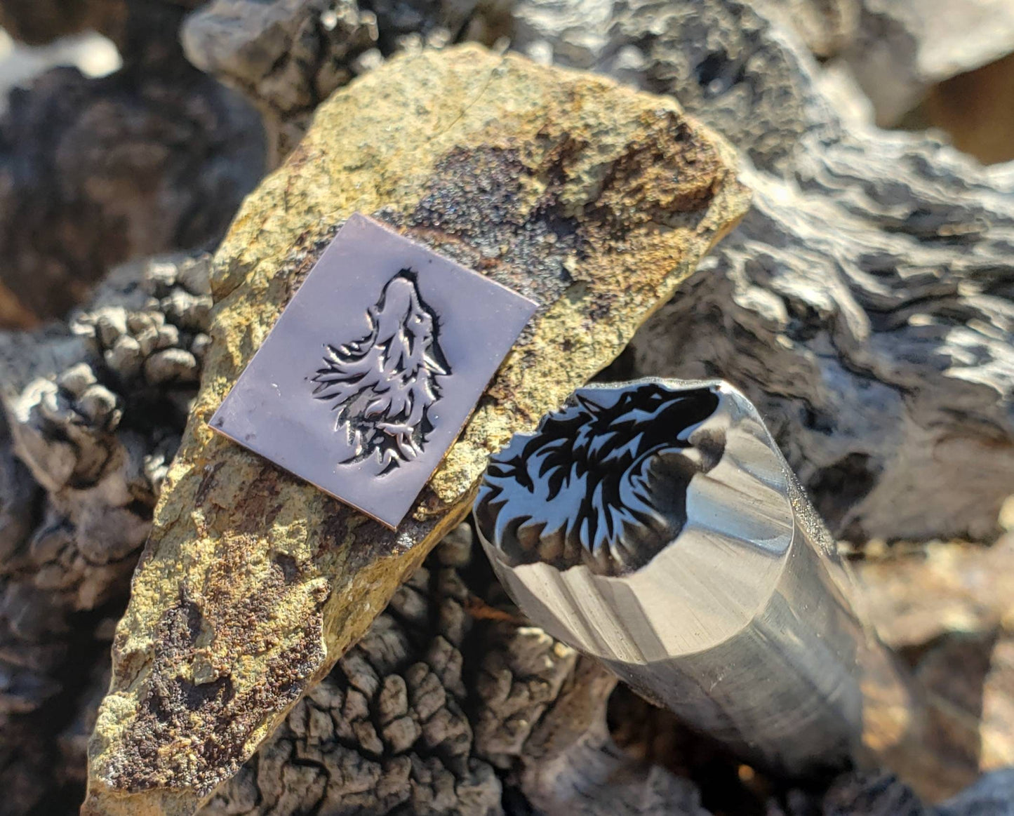 Howling Wolf Metal Stamp