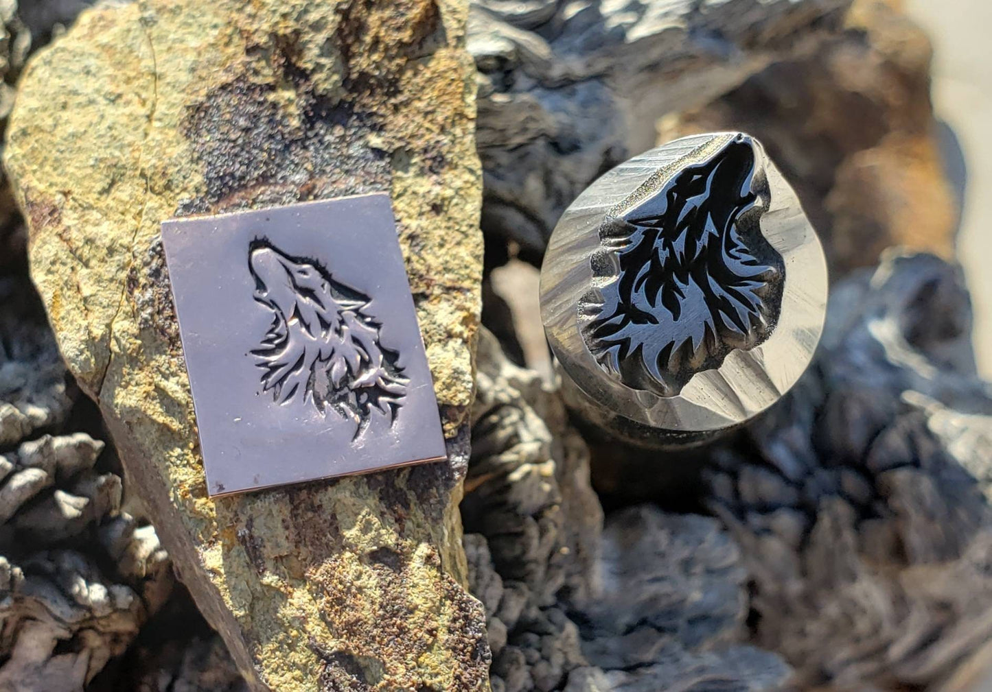 Howling Wolf Metal Stamp