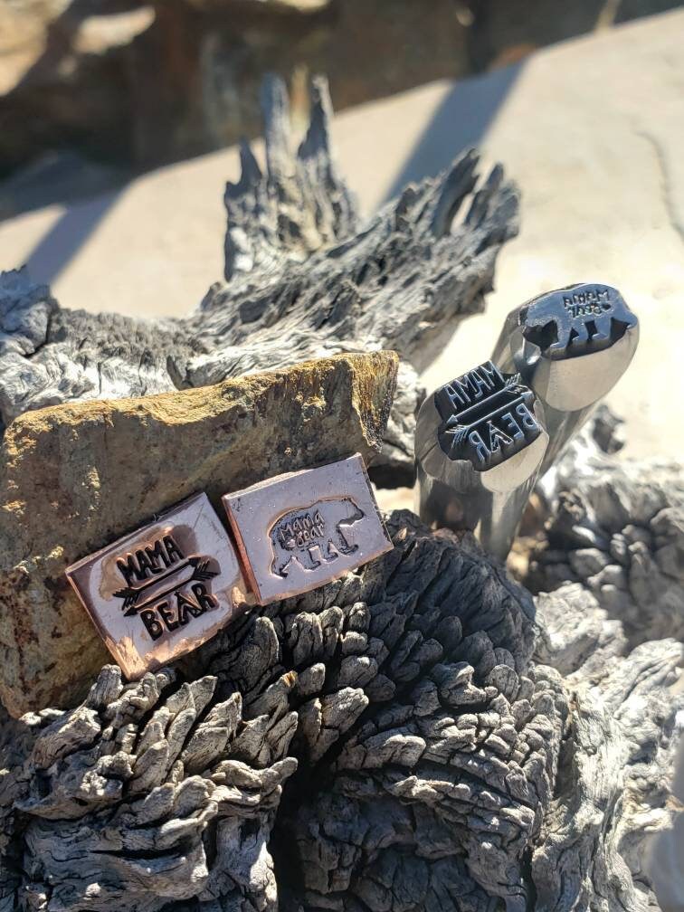 Mama Bear Metal Stamp, Arrows or Heart