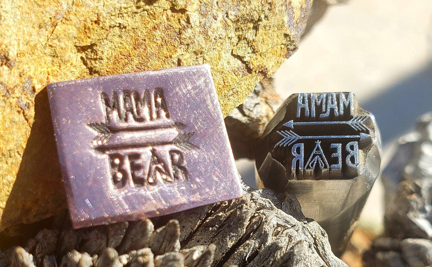 Mama Bear Metal Stamp, Arrows or Heart