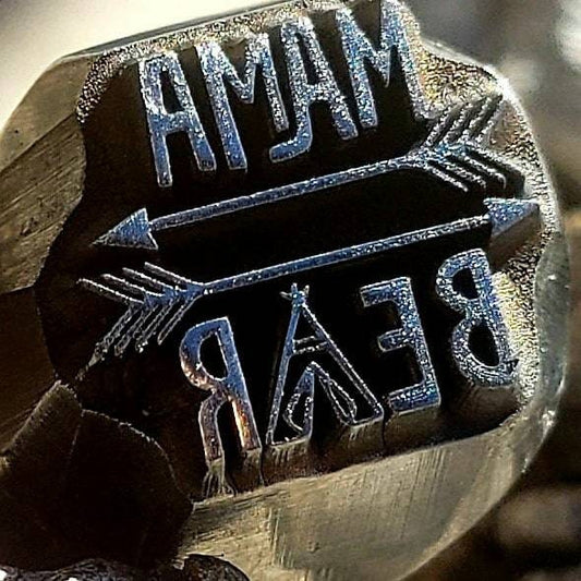 Mama Bear Metal Stamp, Arrows or Heart