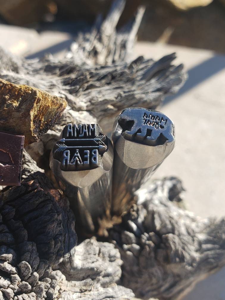Mama Bear Metal Stamp, Arrows or Heart