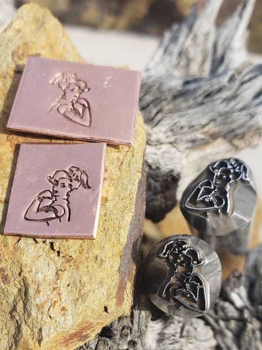 Blondie the Riveter Metal Stamp