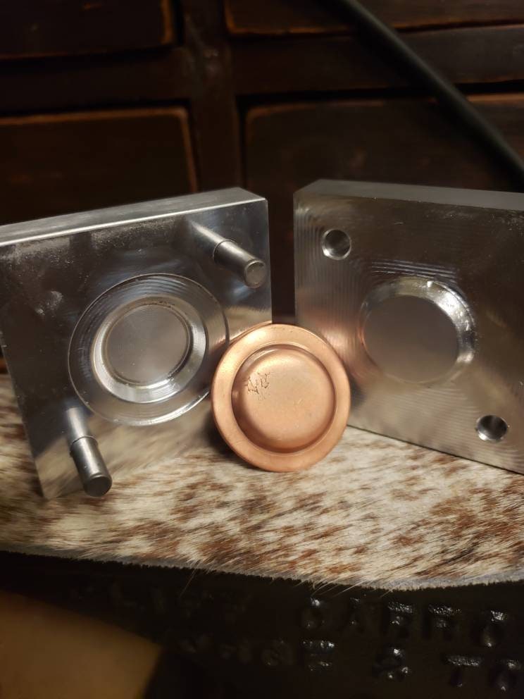 1.5 Inch 2 Part Flat-top Concho Forming Die