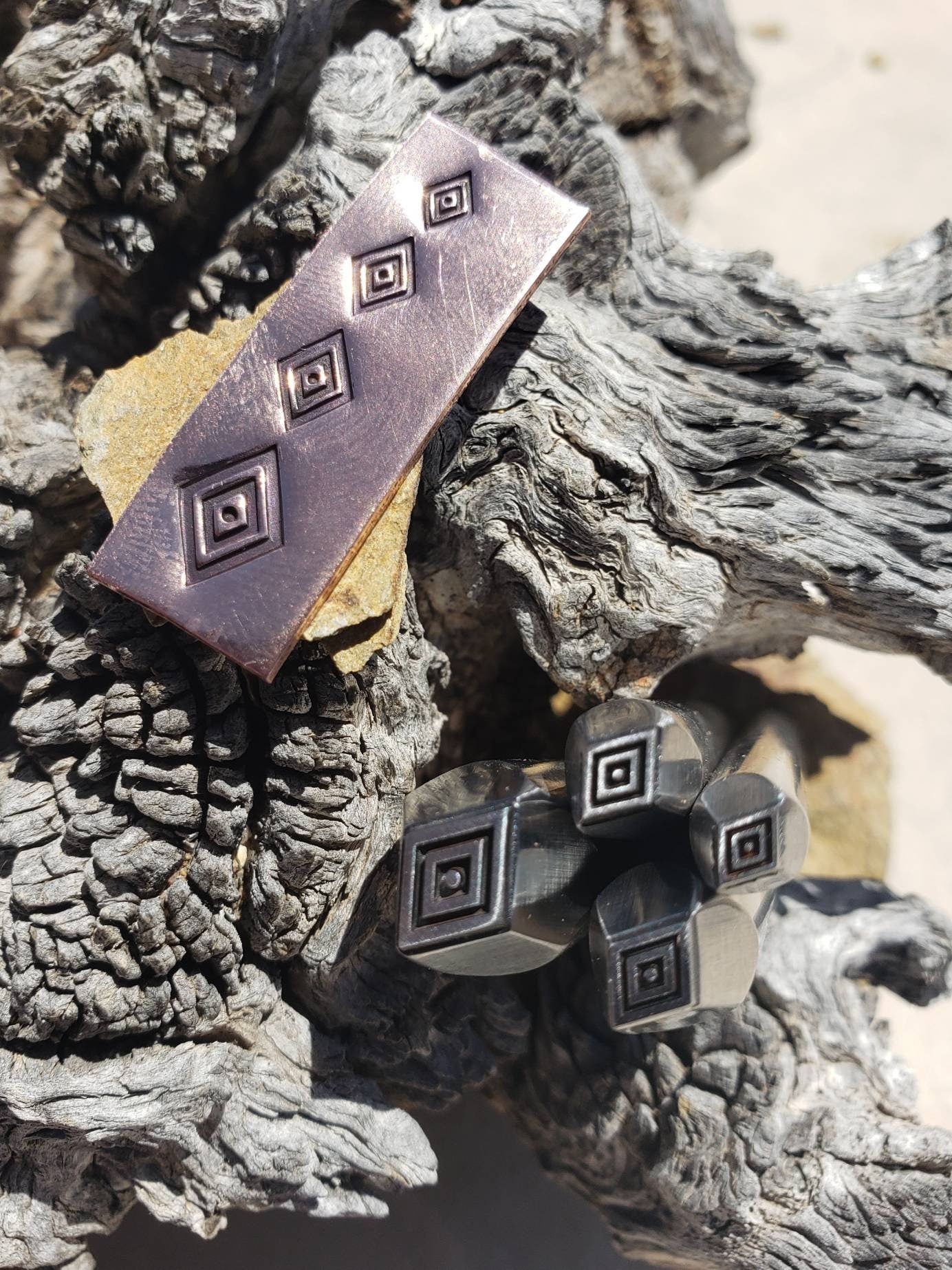 Wisdom Metal Stamp, Geometric Design for Concho Kits