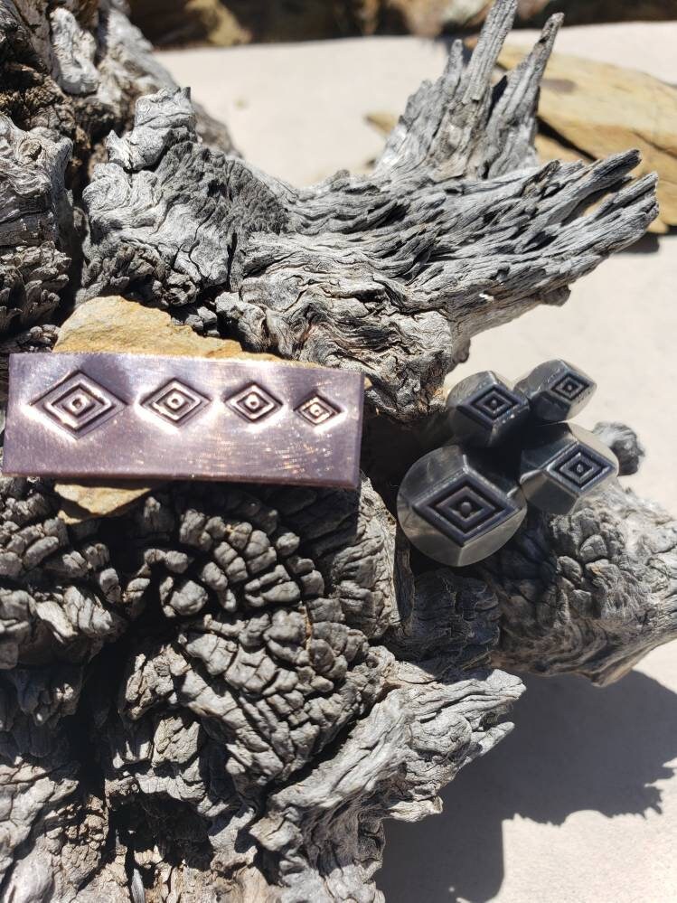 Wisdom Metal Stamp, Geometric Design for Concho Kits