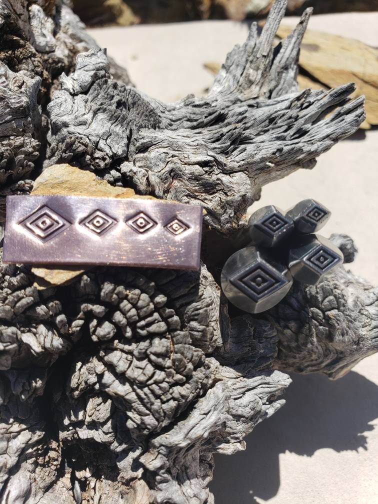 Wisdom Metal Stamp, Geometric Design for Concho Kits