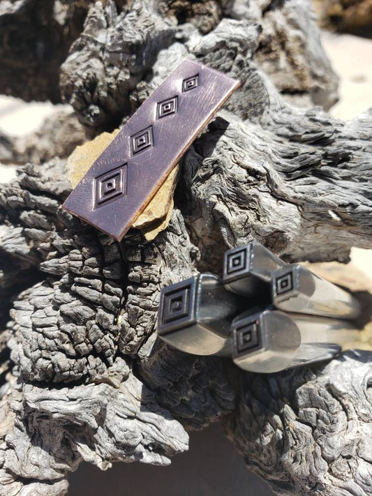 Wisdom Metal Stamp, Geometric Design for Concho Kits