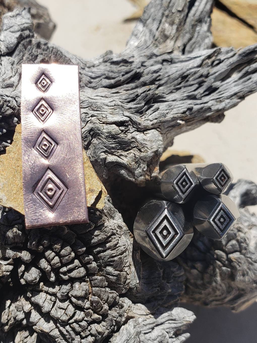Wisdom Metal Stamp, Geometric Design for Concho Kits
